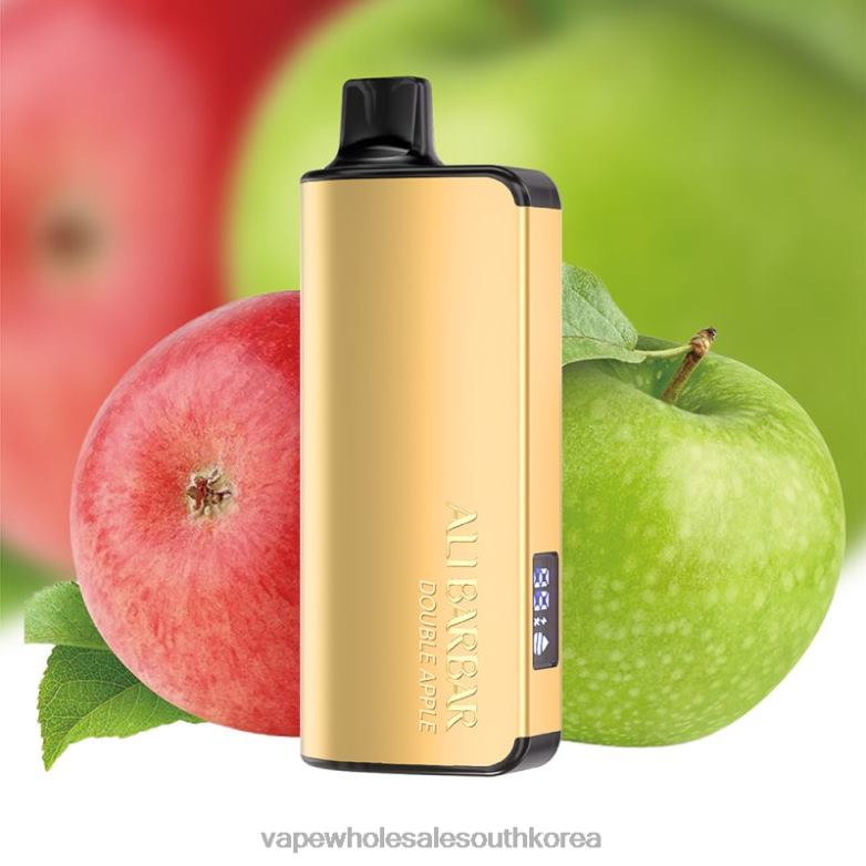 Vape South Korea 86BB247 Alibarbar Ingot 20000 일회용 vape 더블 사과