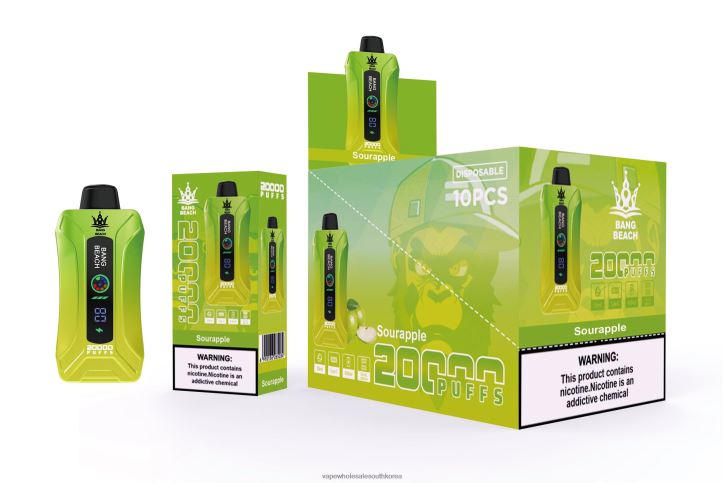 Bang Beach 20000 퍼프 스마트 스크린 vape 4L4821 - Vape Wholesale South Korea 신 사과