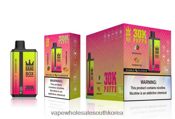 Bang Box 30000번 퍼프 이중 맛 4L48262 - South Korea Vape Shop 수박 얼음 & 딸기 키위