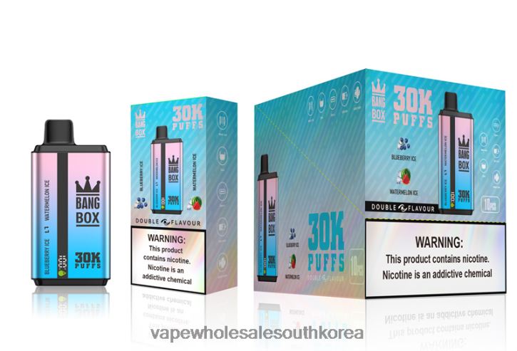 Bang Box 30000번 퍼프 이중 맛 4L48269 - Disposable Vape South Korea 블루베리 얼음과 수박 얼음