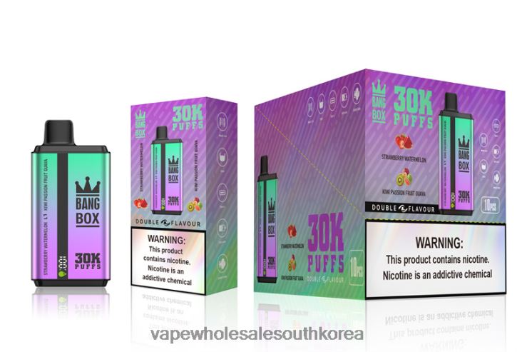 Bang Box 30000번 퍼프 이중 맛 4L48270 - South Korea Vape Shop 딸기 수박 & 키위 패션프루트 구아바