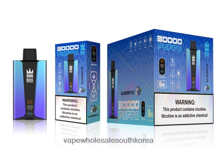 Bang Box 30000 퍼프 스마트 스크린 4L48279 - E Cigarette South Korea 블루베리 아이스