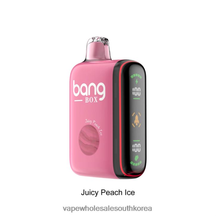 Bang Box 9000-18000 퍼프 지능형 전력 디스플레이 4L48229 - E Cigarette South Korea 과즙이 풍부한 복숭아 얼음