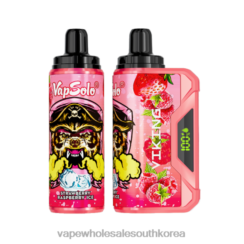 South Korea Vape Shop 86BB2139 Vapsolo VIKING 일회용 베이프 딸기 라즈베리 아이스