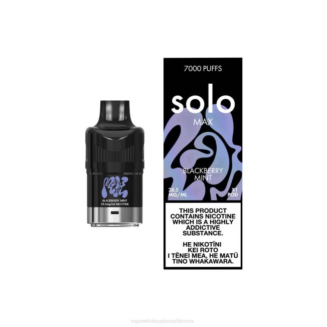 Vape Wholesale South Korea 2XB073 - Solo MAX 현물 상환 지불 블랙베리 민트