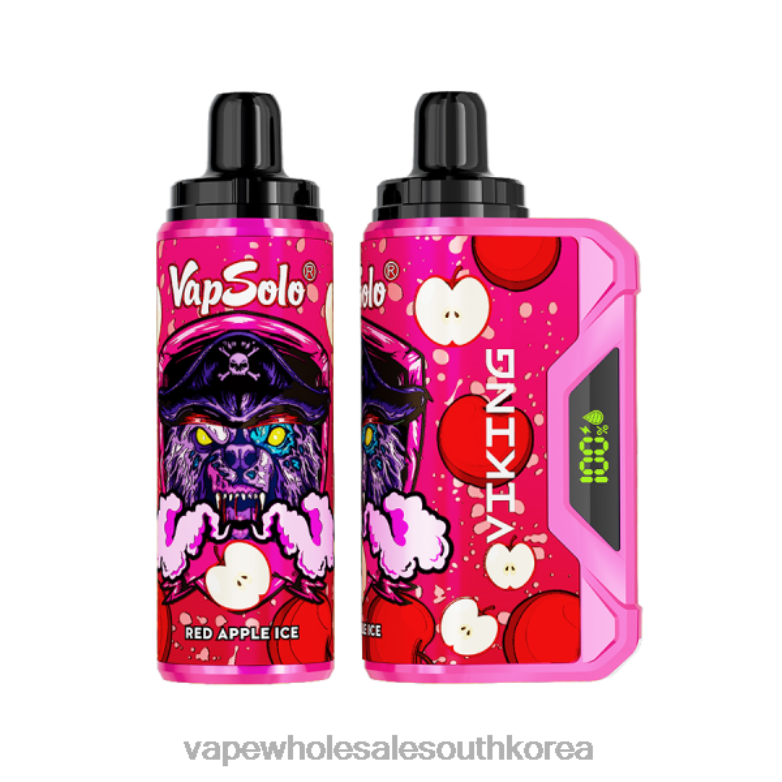 Vape Wholesale South Korea 86BB2136 Vapsolo VIKING 일회용 베이프 빨간 사과 얼음